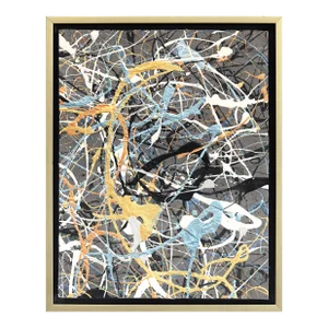 Play It Your Way 1 - Abstract Textural Painting Gold Frame Original Artwork by Marc Raphael