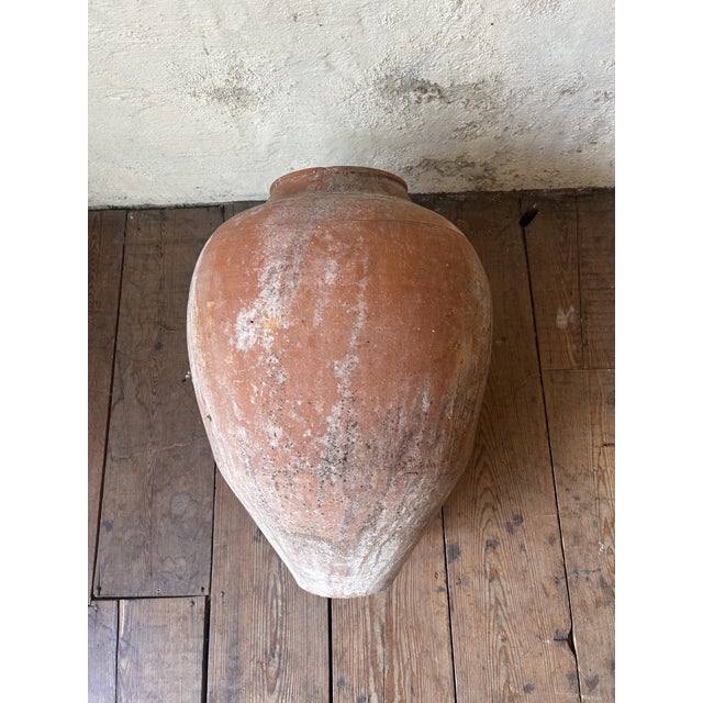 Large Antique Mediterranean Patinated Terracotta Olive Jar, 1900s For Sale - Image 9 of 10