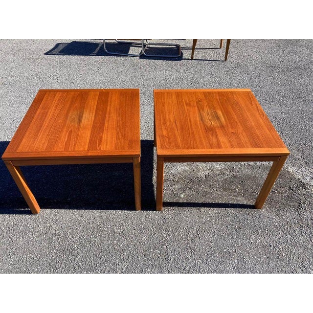 Wood 1970s Solid Teak Danish Modern End Tables by Vejle Stole Mobelfabrik - a Pair For Sale - Image 7 of 7