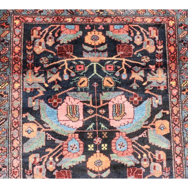 Antique Persain Nahavand Gallery Runner With All-Over Sub-Geometric Design For Sale - Image 11 of 13