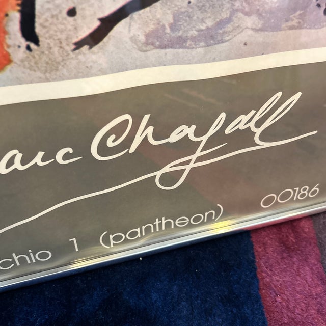 1970s Vintage 1970s Marc Chagall Rome Exhibition Poster For Sale - Image 5 of 9