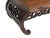 Coffee Dark Brown Flower Motif Apron Scroll Leg Low Kang Coffee Table For Sale - Image 8 of 10