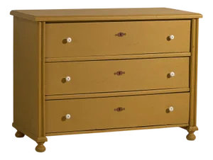 Mustard Yellow Antique Chest of Drawers, 1920s