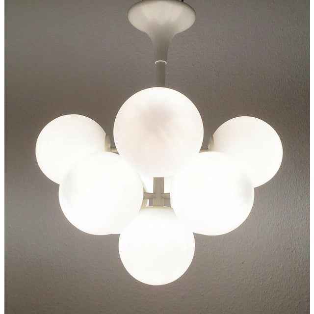 Mid-Century Swiss Space Age Pendant Chandelier Lamp by E. R. Nele for Temde, 1960s For Sale - Image 14 of 15