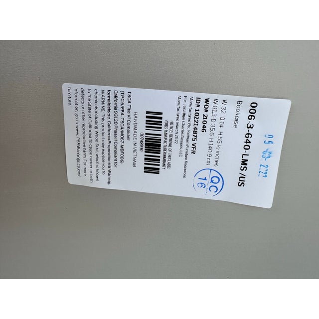 Tan Jonathan Charles Chippendale Etagere Bookcase For Sale - Image 8 of 8