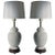 Vintage Italian Antonio Zen White Flower Lamps - A Pair For Sale - Image 10 of 10