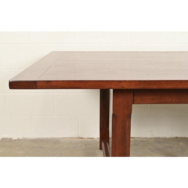 Brown Ralph Lauren English Provincial Carved Walnut Harvest Farmhouse Dining Table For Sale - Image 8 of 12