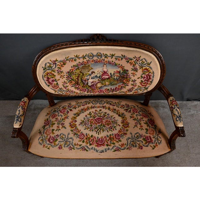 Louis XVI Stained Beechwood Sofa, 1920 For Sale - Image 4 of 18