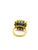 Bochic “Orient” Vintage Rose Cut Diamond & Tanzanite Ring Set 18K Gold & Silver For Sale - Image 10 of 11