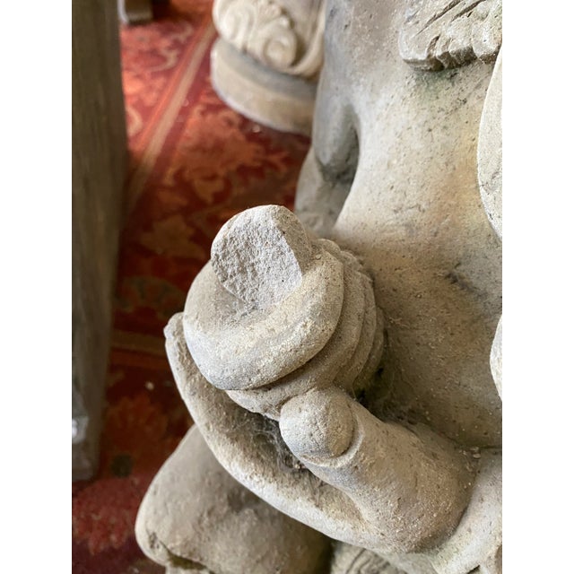 Stone Gray Balinese Demi God Twalen Statue For Sale - Image 8 of 10