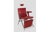 Vintage Real Dorica Hairdresser Chair in Red Faux Leather, 1960s For Sale - Image 3 of 9