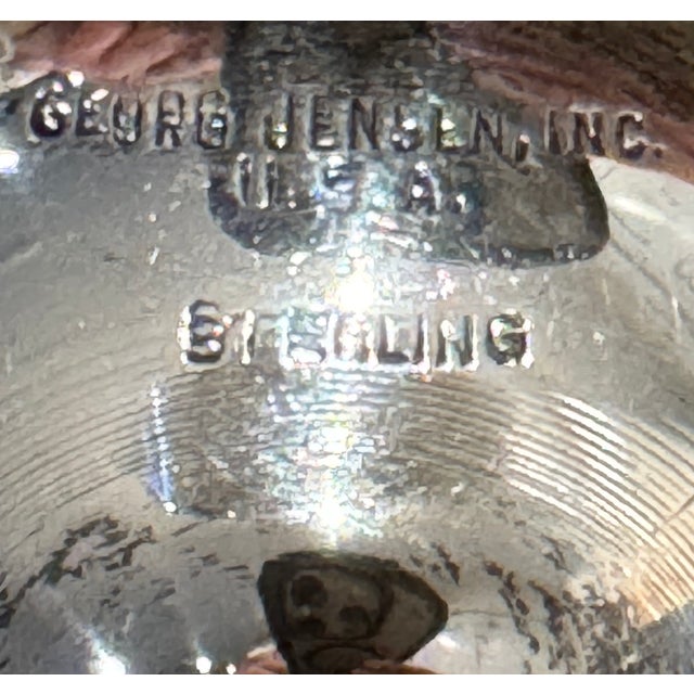 English Georg Jensen Sterling Usa Made Vintage Rattle For Sale - Image 3 of 3