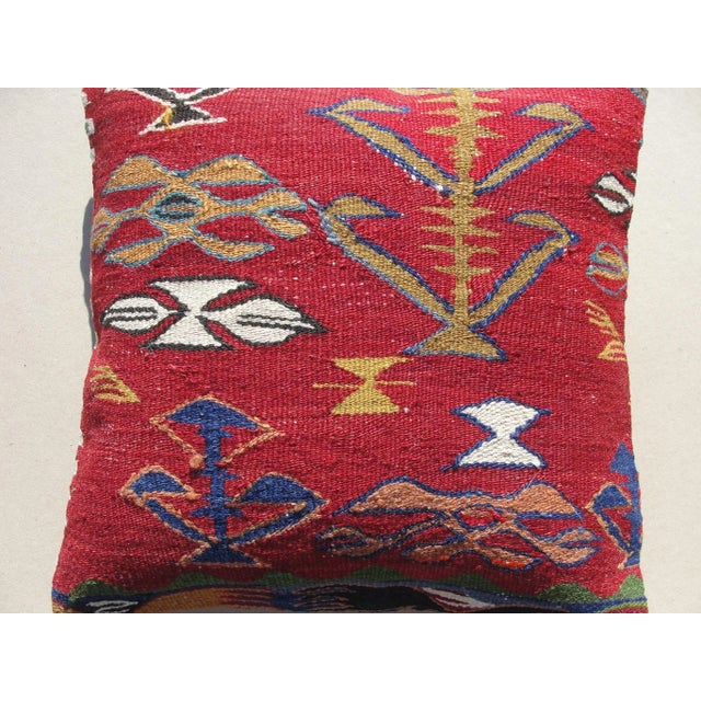 Textile Pillow Cover Made from 1970s Kilim Rug For Sale - Image 7 of 9