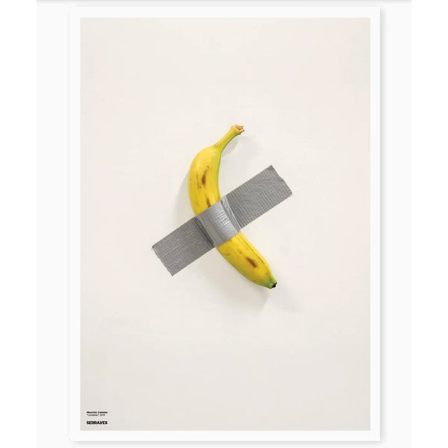 Maurizio Cattelan, Comedian, exhibition poster, 2019. Framed in a black box frame. 74.4 x 54.4cm (29.3 x 21.4 In) framed...
