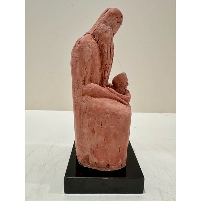 Figurative Larry Mohr Terracotta Mother and Child Figural Sculpture Signed From Artist Estate For Sale - Image 3 of 8