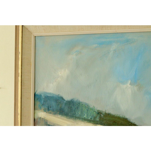 Valdemar Öberg, Landscape with Buildings, 1960s, Oil on Canvas, Framed For Sale - Image 5 of 11