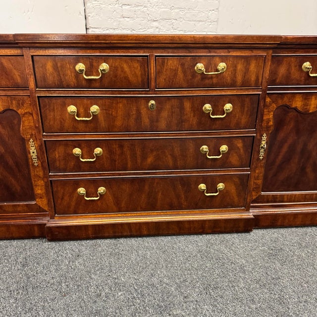 1990s Thomasville Mahogany Collection Chippendale Style Long Dresser For Sale - Image 5 of 15