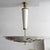 Stunning Italian pendant light by Lumen Milano, 1950 in brass and egg shell colored enameled metal, the large scale...