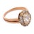 Early 20th Century Victorian Gia 1.01 Carat Diamond 14k Rose Gold Cluster Engagement Ring, Size 6.5 For Sale - Image 4 of 6