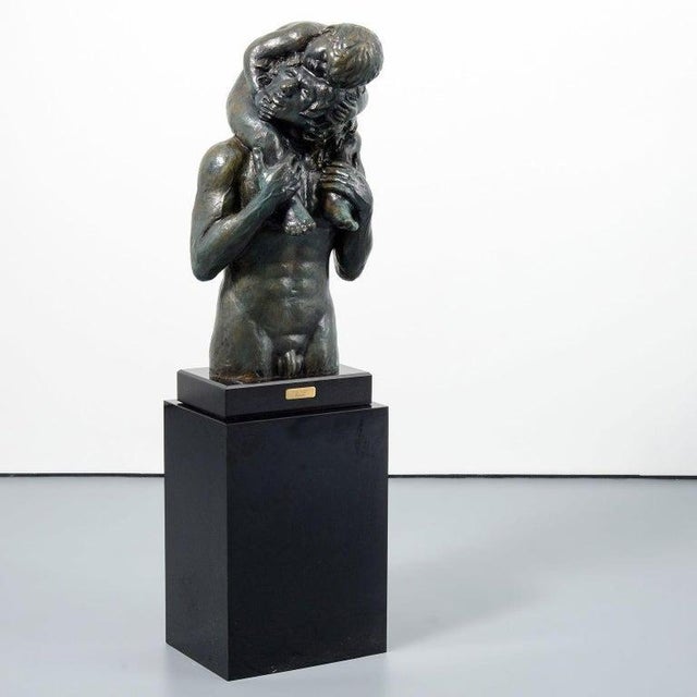 1980s “Victor Salmones ‘Primogénito’ Bronze Sculpture, Edition 5/10 For Sale - Image 12 of 16
