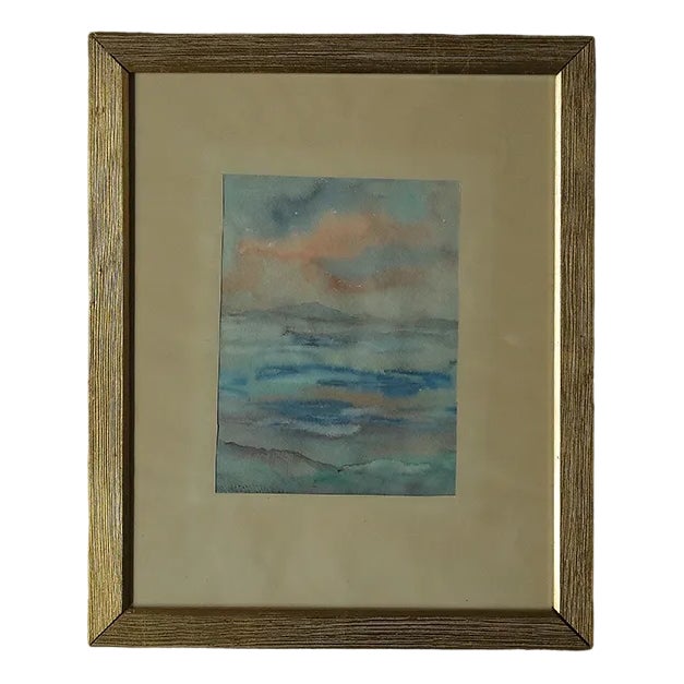 Frideborg Bryth, Landscape, Gouache, 1961, Framed For Sale