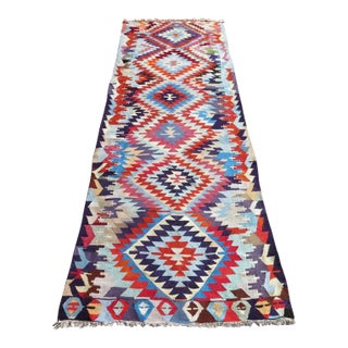 1960s Vintage Turkish Handknotted Runner Rug - 43"x117" For Sale