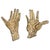 Modern Pair of Italian Bronze Brutalist Hands For Sale - Image 3 of 11
