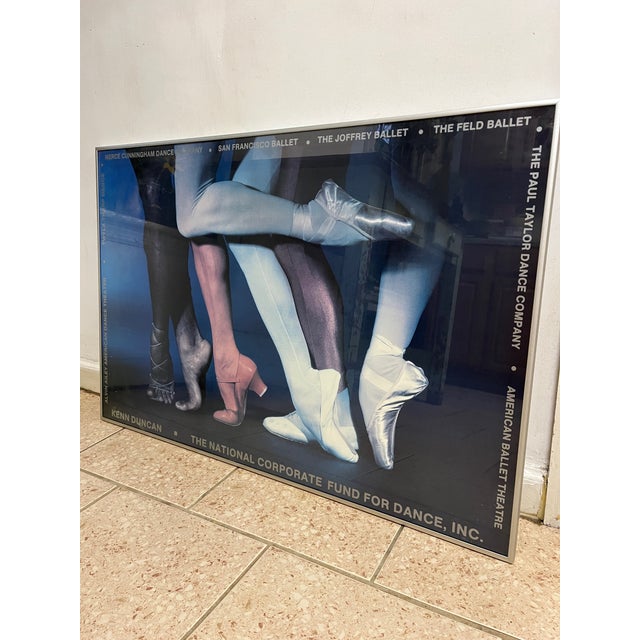 Metal Fund for Dance by Kenn Duncan Vintage Large Framed 1980s Poster For Sale - Image 7 of 12