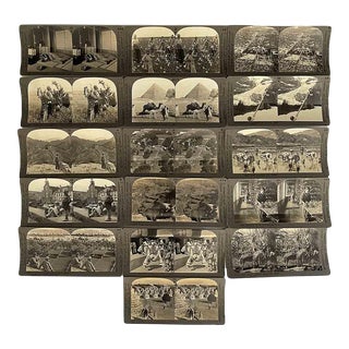 Antique Stereoscope Photographs - Collection of Sixteen For Sale