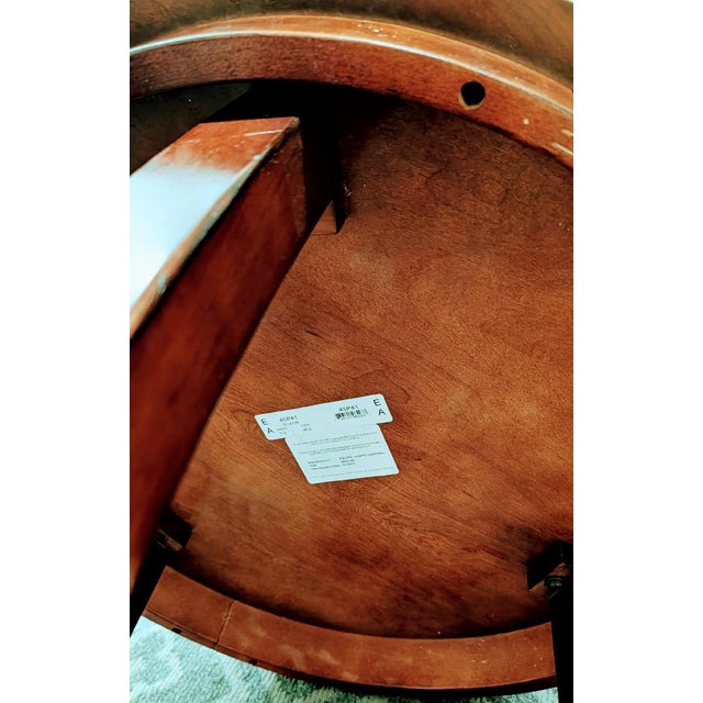 Wood Vintage Round Mahogany Pedestal Table For Sale - Image 7 of 7