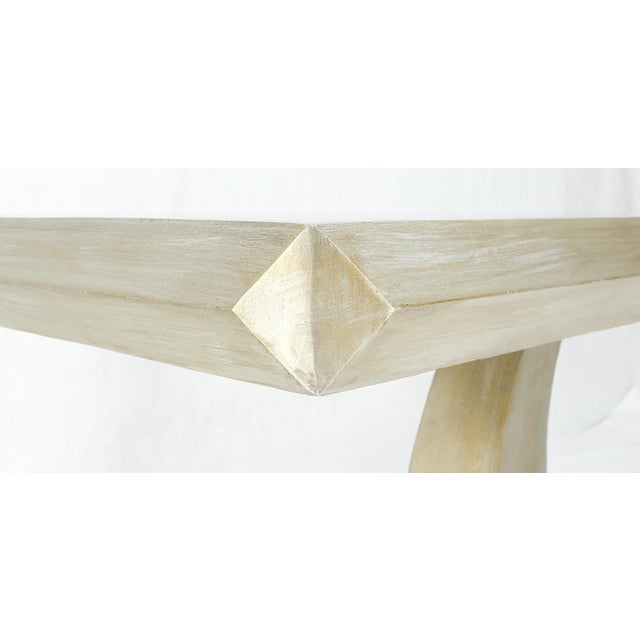 Large Custom Studio Design 37"h Silvered Patinated Lacquered Welded Steel Heavy Console Table