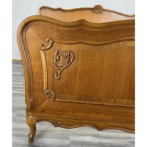 Vintage French Louis Double Bed Frame with Bedside Tables For Sale - Image 5 of 16