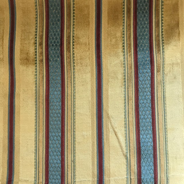 7 Yards Lee Jofa Cut Velvet Prince Regent Striped Fabric Chairish
