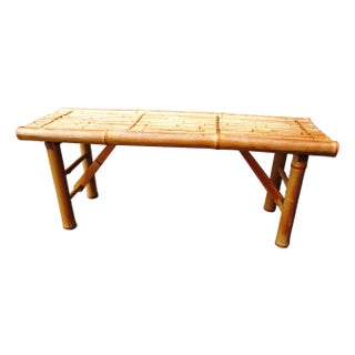 Vintage Bamboo Folding Bench For Sale