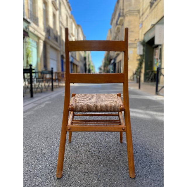 1950s Vintage Turned Wood Chairs with Straw Seats by Yngve Ekström, 1950s, Set of 6 For Sale - Image 5 of 15