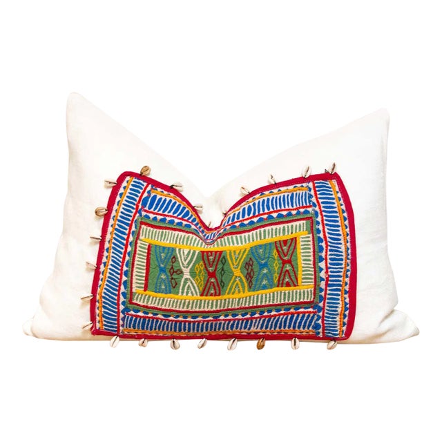 Khanpur Himalayas Tribal Antique Linen Pillow For Sale