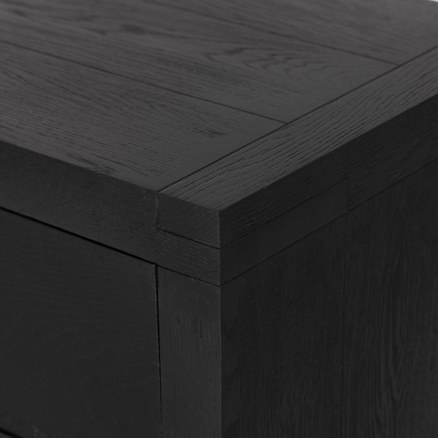 Four Hands Warby Nightstand - Worn Black Veneer For Sale - Image 9 of 12