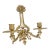 Vintage Chinese Lacquered Brass Lyre-Form Double-Arm Candle Wall Sconce For Sale