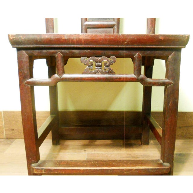 Wood Antique Chinese Ming Chair 5738, Zelkova Wood For Sale - Image 7 of 8
