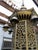 Mid-Century Modern Vintage 1960s Hollywood Regency Brass Pagoda Pendant With Arabesque Details. For Sale - Image 3 of 9