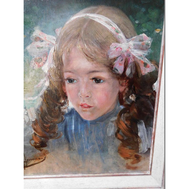 Lieven Herremans (also recorded as Liévin Herremans; Belgian, 1858–1931) Portrait of a Young Girl with Ribbons, 1909...