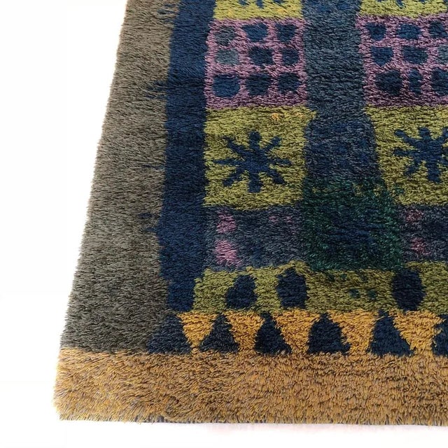 Extra Large Scandinavian Rya Rug by Arne Lindaas for Sellgren As For Sale - Image 9 of 18