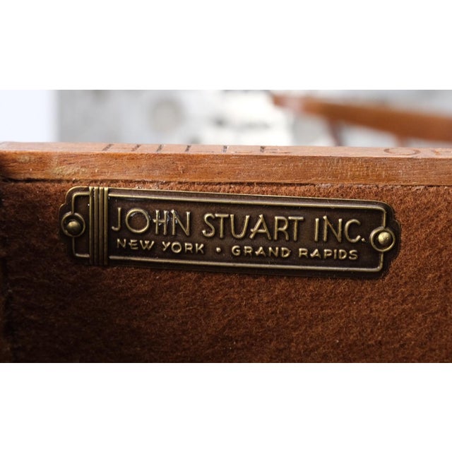 Mid-Century Modern Bi Level Long Credenza Server Dresser Cabinet Ebonized Legs For Sale - Image 6 of 18