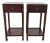 Pair of Asian Accent Tables or Night Stand With Drawer For Sale