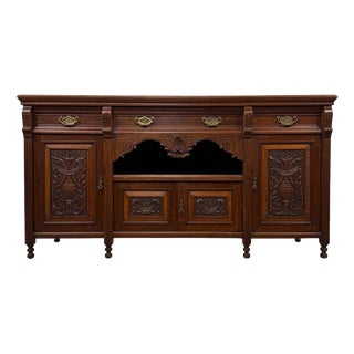 Early 20th Century Edwardian Oak Sideboard For Sale
