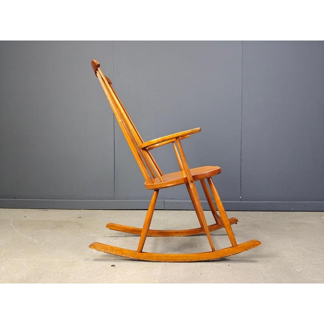Mid-Century Spindle Rocking Chair, 1960s For Sale - Image 6 of 13
