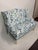 Upholstered Loveseat in Coastal Coral Print For Sale - Image 4 of 5