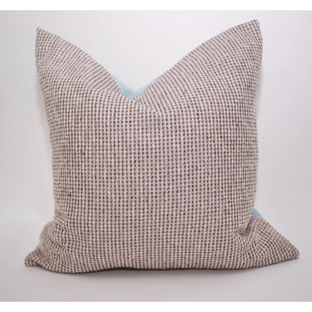 Beautifully handmade Decor de Paris 20" square indoor/outdoor sunbrella knife edge pillow. Features an indoor/outdoor...