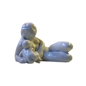 Antique Danish Blanc de Chine Mother & Child Figurine by Kai Nielsen for Bing & Grondahl