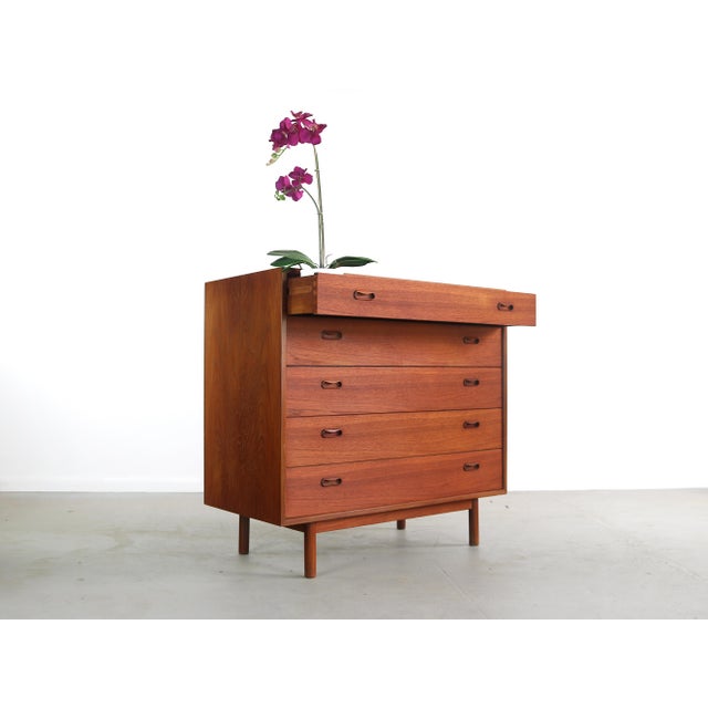 1960s 1960s Peter Hvidt & Orla Mølgaard Nielsen Tall Boy Dresser For Sale - Image 5 of 7